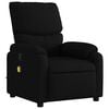 vidaXL Massage Recliner Chair Black Polyester Fabric, Metal, Plywood Large