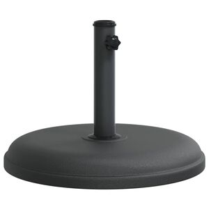 vidaXL Parasol Base Black Plastic and Concrete, Iron Medium