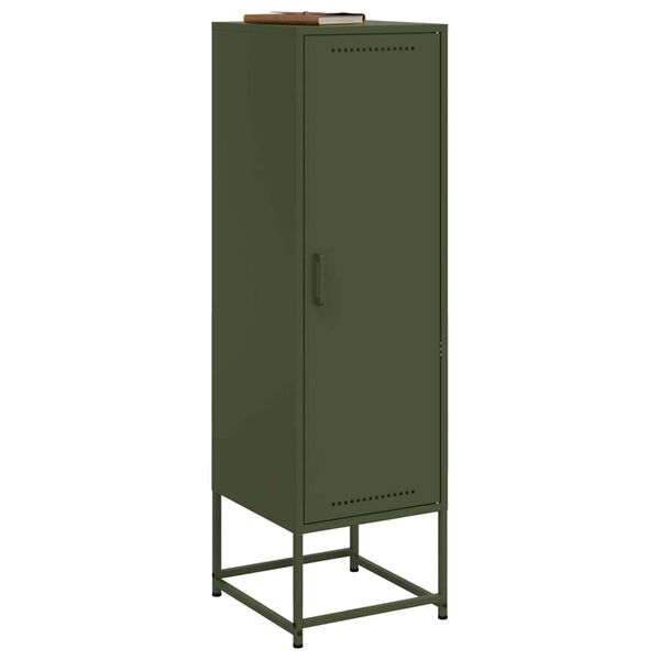 vidaXL Highboard Olive Green Steel Cabinet Rectangular Industrial