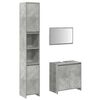 vidaXL Bathroom Furniture Set Concrete Gray Engineered Wood Medium