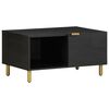 vidaXL Coffee Table Black Engineered wood, solid mango wood, brass Medium