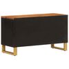 vidaXL TV Cabinet Brown and Black Solid Mango Wood, MDF, Iron Medium