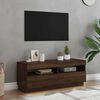 vidaXL TV Cabinet Brown Oak Engineered Wood 39.4 in x 13.8 in x 15.7 in
