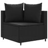 vidaXL Patio Sofa Set Set of 6 Black