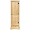 vidaXL Wardrobe Honey Solid pine wood, engineered wood, metal Single