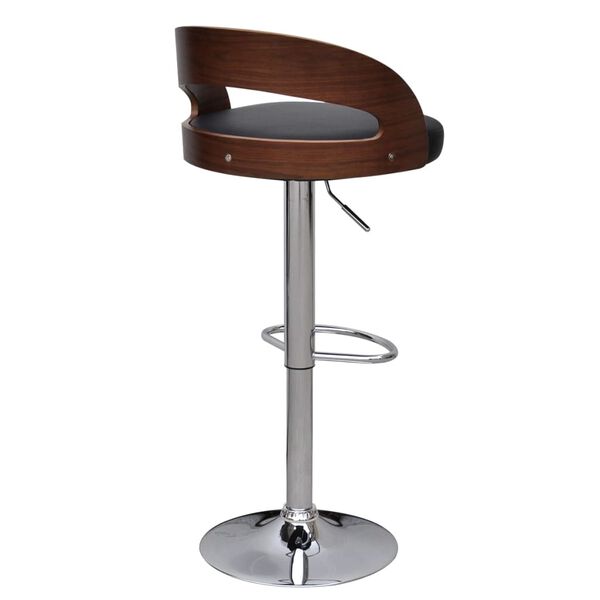 vidaXL Bar Stool Set of 2 Black, Brown