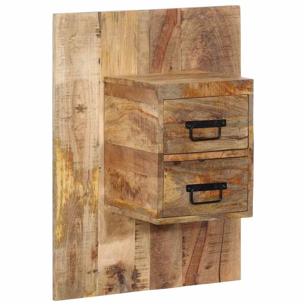 vidaXL Bedside Cabinet Natural mango wood color