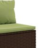 vidaXL Patio Sofa Set Set of 8 Brown, Green