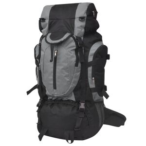 vidaXL Hiking Backpack XXL 19.8 gal Black and Gray