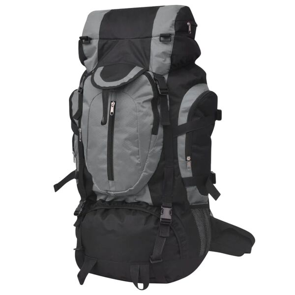 vidaXL Hiking Backpack XXL 19.8 gal Black and Gray