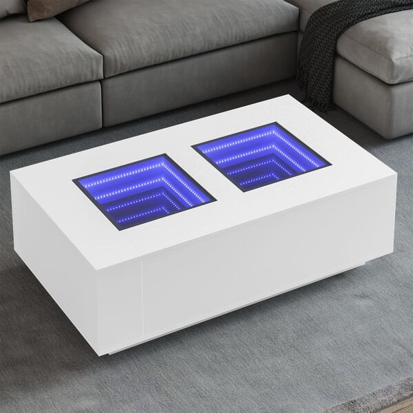 vidaXL Coffee Table White Engineered wood 45.7 x 27.2 x 15.7 in