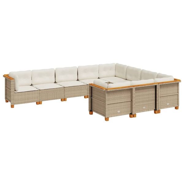 vidaXL Garden Sofa Set Beige