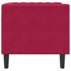 vidaXL Chesterfield Sofa Chair Wine red Velvet (100% polyester) Single