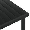 vidaXL Garden Table Black Aluminum and WPC Large Durable Garden Table