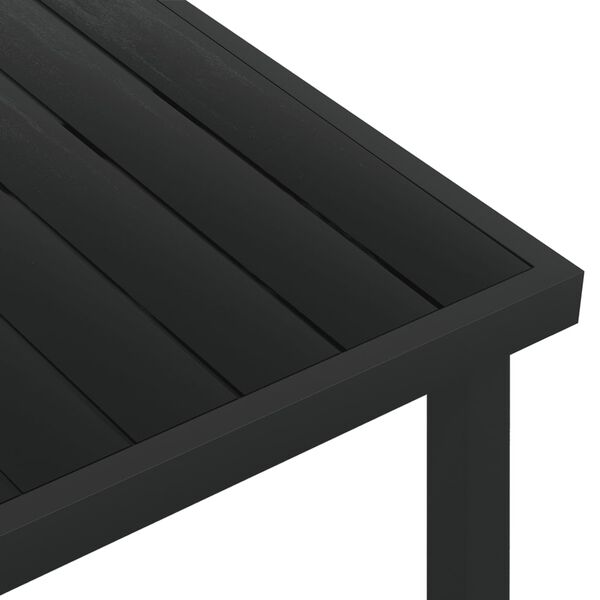 vidaXL Garden Table Black Aluminum and WPC Large Durable Garden Table