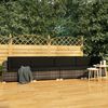 vidaXL Sofa Set Gray + Anthracite PE Rattan + Powder-Coated Steel Frame