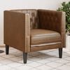 vidaXL Chesterfield Sofa Chair Brown Faux suede leather (100% polyester)
