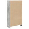 vidaXL Bookcase Concrete grey Engineered wood Medium Bookcase