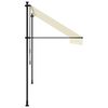 vidaXL Retractable Awning Cream 118.1"x59.1" Fabric and Steel