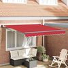 vidaXL Awning Retractable Red 118.11" x 98.43" Polyester and metal