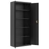 vidaXL File Cabinet Black 35.4x15.7x94.5" Steel