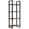 vidaXL Bookcase Mixed color Solid reclaimed wood and powder-coated iron
