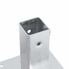 vidaXL Post Bases Square 4 pcs Silver 1.81x1.81" Galvanised Steel