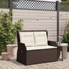 vidaXL Garden Bench Brown Poly Rattan