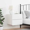 vidaXL Bedside Table White 15.35 x 13.39 x 12.99 in Solid pinewood