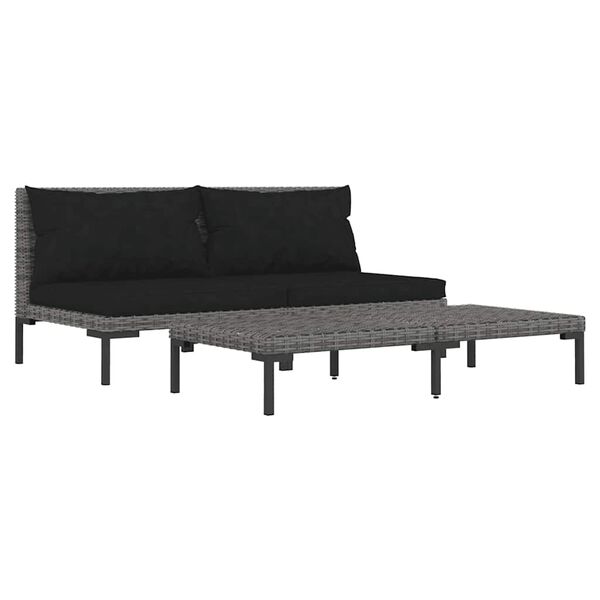 vidaXL Garden Lounge Set Dark Grey