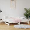 vidaXL Day Bed White Solid pine wood Full