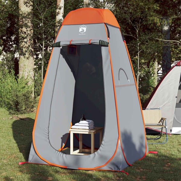 vidaXL Privacy Tent Gray and Orange Pop-up Waterproof