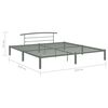 vidaXL Bed Frame Gray Metal Full Durable Bed Frame Rectangular