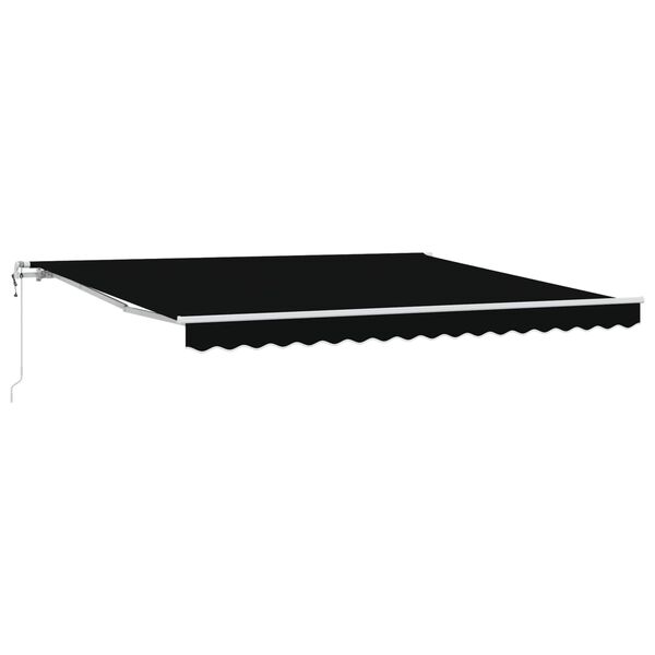 vidaXL Retractable Awning Black 157.48 x 118.11 in Fabric and Steel