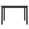 vidaXL Dining Table Black Solid rubber wood frame 44.9 x 28.0 x 29.5 in