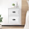 vidaXL Wall-mounted Bedside Cabinet High gloss white Engineered wood