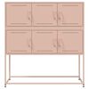 vidaXL Sideboard Pink Cold-rolled steel Sideboard Rectangular Modern