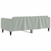vidaXL Day Bed Light grey Velvet, Metal, Solid Wood, Plywood Single