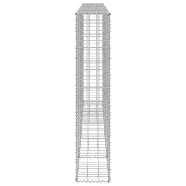 vidaXL Gabion Wall with Covers Galvanised Steel 118.1x11.8x59.1"