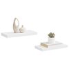 vidaXL Wall Shelf Set of 2 White Honeycomb MDF, metal Medium