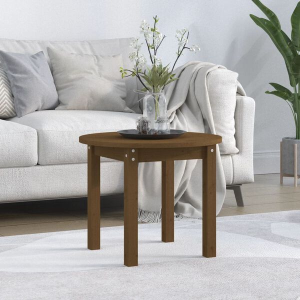 vidaXL Coffee Table Honey Brown Solid Pine Wood Medium Simple