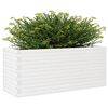 vidaXL Garden Planter White Solid Pine Wood Medium Garden Planter
