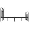 vidaXL Bed Frame Black Powder-Coated Steel Small Double Bed Frame