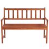 vidaXL Garden Bench Beige, Brown Solid Acacia wood, 100% polyester fabric