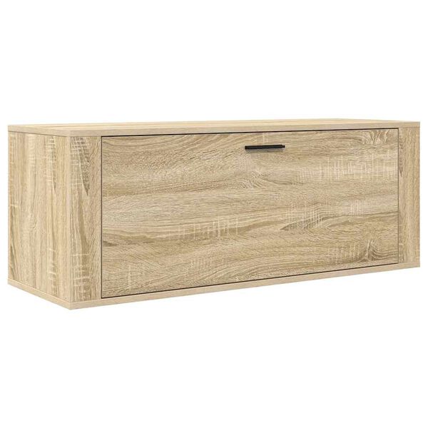 vidaXL Wall Shoe Cabinet Sonoma Oak Engineered Wood Compact