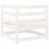 vidaXL Garden Sofa Set White Solid pine wood Large Modular