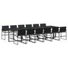 vidaXL Garden Dining Set Black, Cream White
