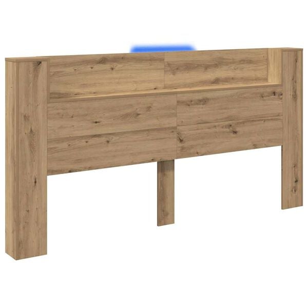 vidaXL Headboard Artisan Oak 78.74 x 5.91 x 40.75 in Engineered Wood