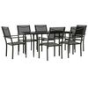 vidaXL Garden Dining Set Black and Anthracite