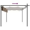 vidaXL Pergola with Retractable Roof Taupe 116.1"x115"x90.6"